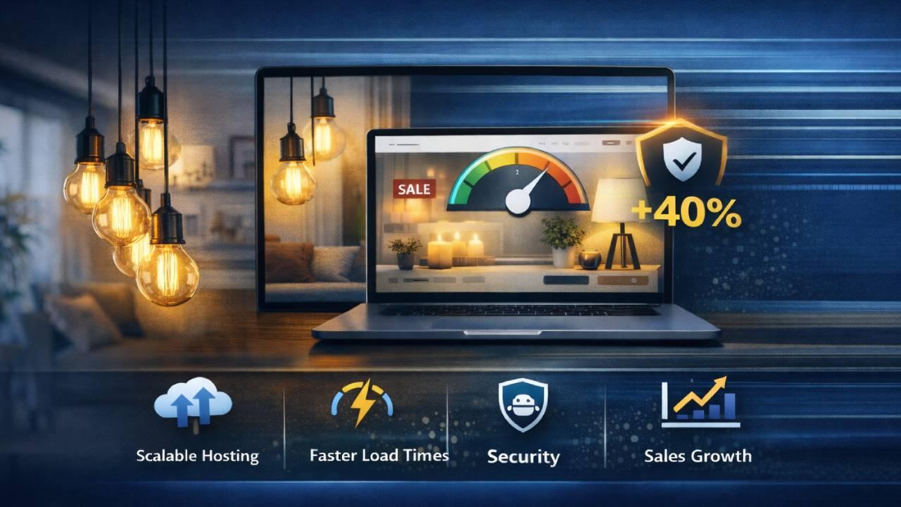 How Bluella™ Helped a Lighting E-Commerce Brand Scale D2C Growth With Faster Website Performance & Secure Cloud Infrastructure